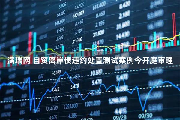 满瑞网 自贸离岸债违约处置测试案例今开庭审理