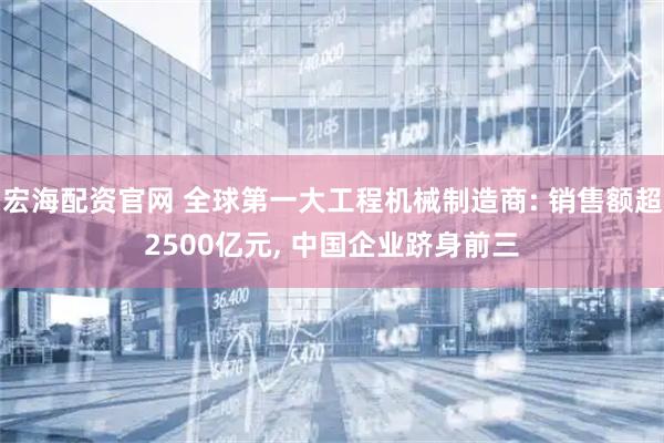 宏海配资官网 全球第一大工程机械制造商: 销售额超2500亿元, 中国企业跻身前三